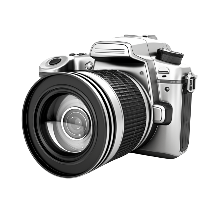 a digital camera on a white background