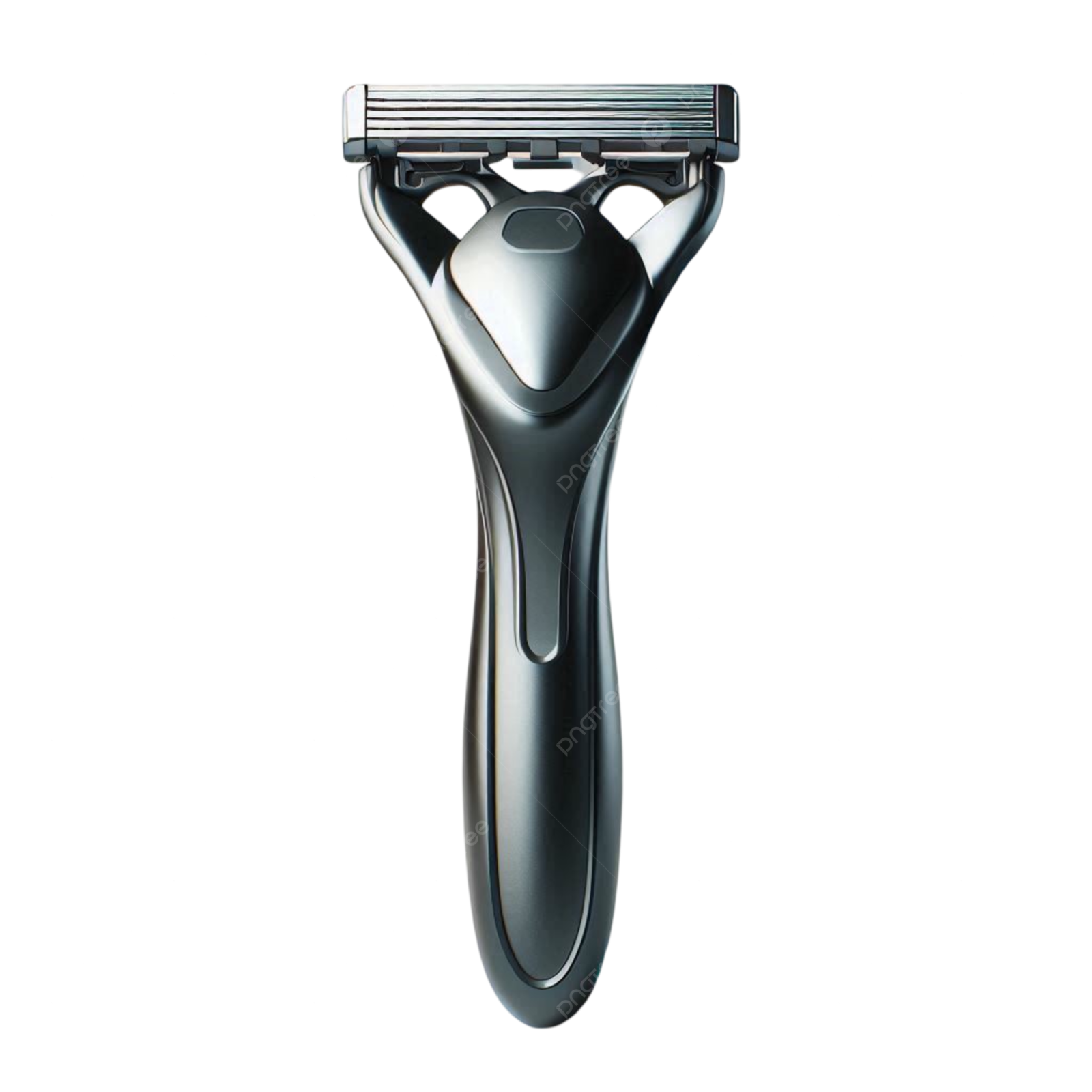 a black and silver razor on a white background