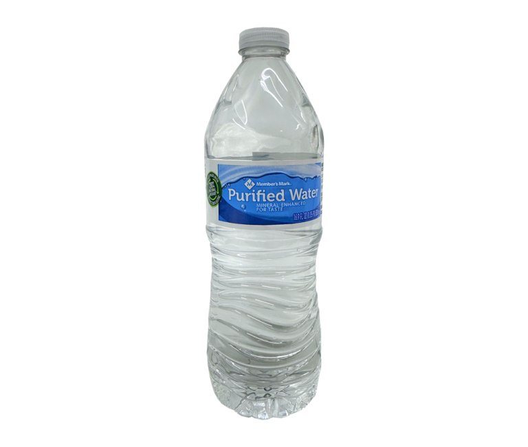 a bottle of pured water