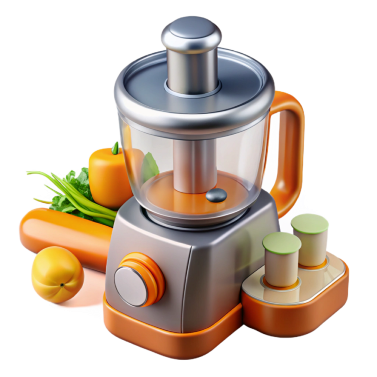 a blender with vegetables and carrots in it
