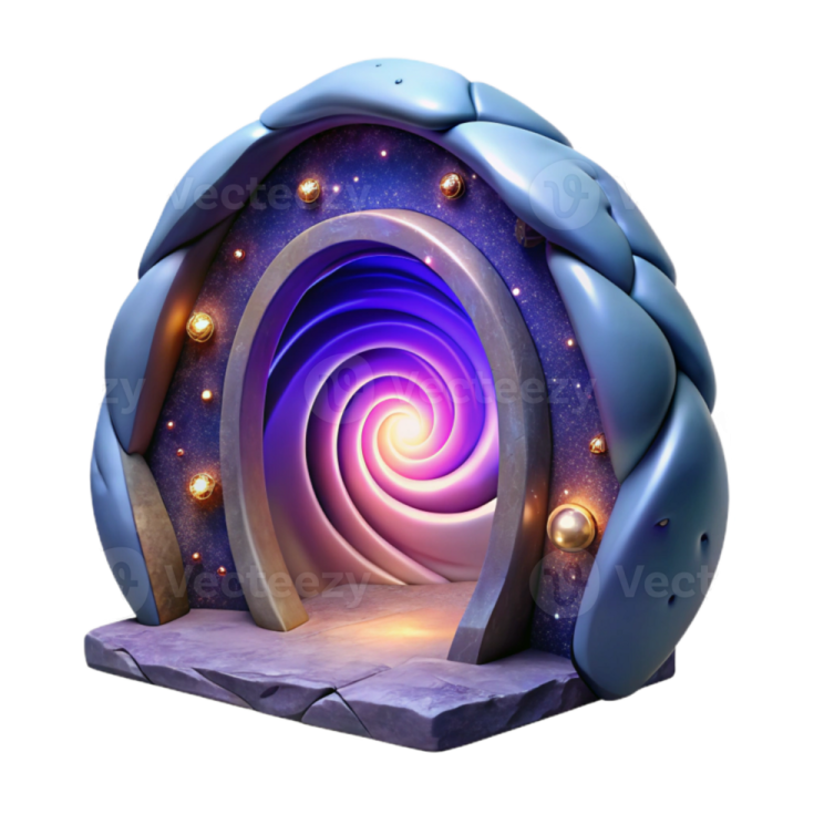 an image of a portal with a spiral in the center