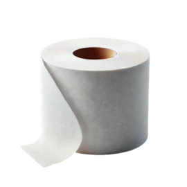 a roll of toilet paper on a white background