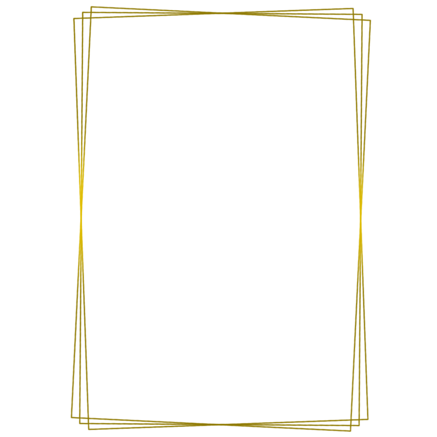 a golden frame on a white background