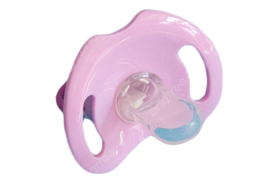 a pink paco with a blue handle