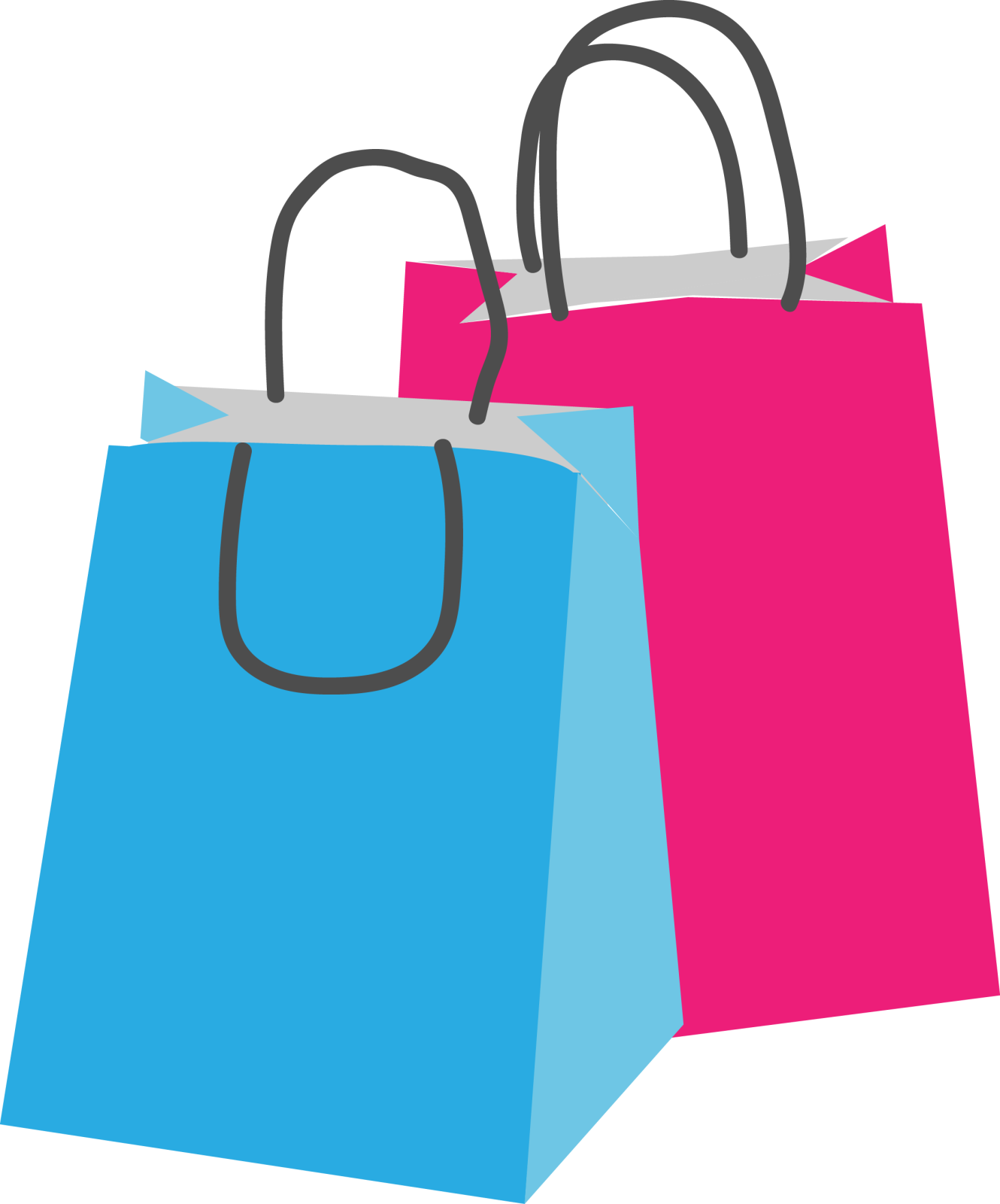 a pair of shopping bags