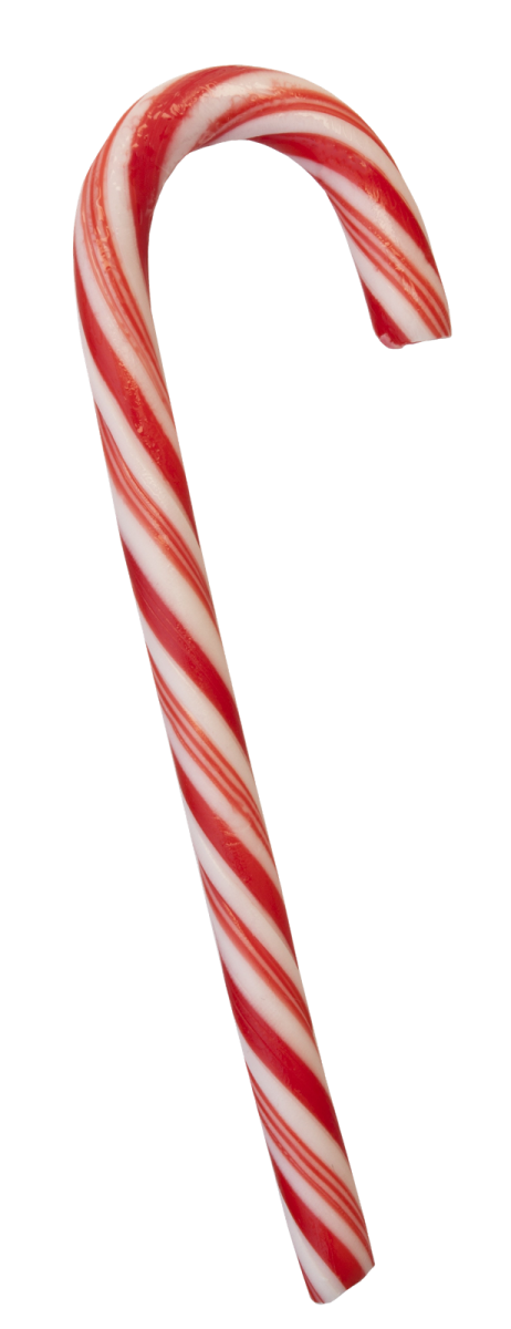 a candy cane on a white background