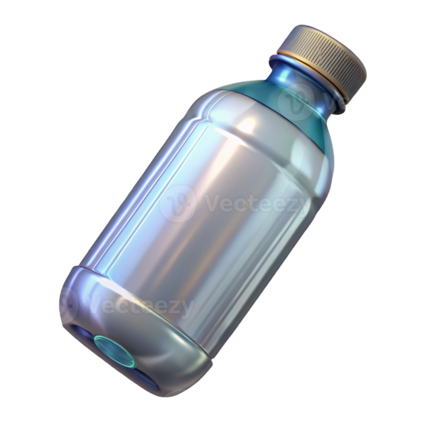 a bottle of water on a white background
