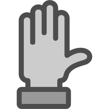 a hand with two fingers on it