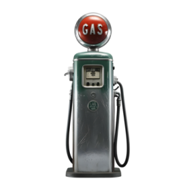 an old gas pump on a white background