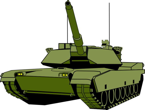a green tank on a white background