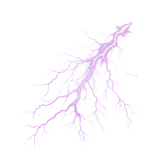 a lightning bolt on a white background