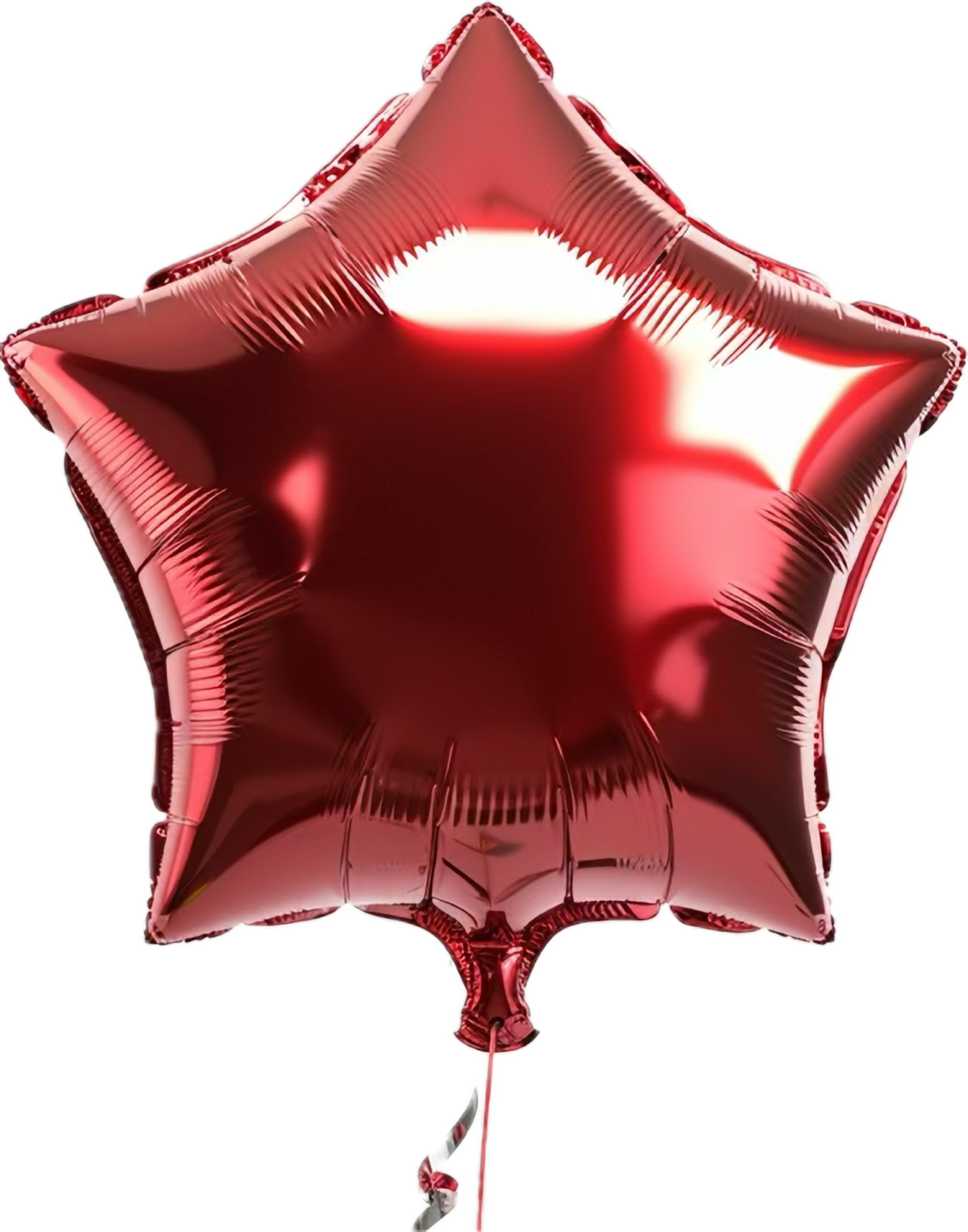 a red star balloon on a white background