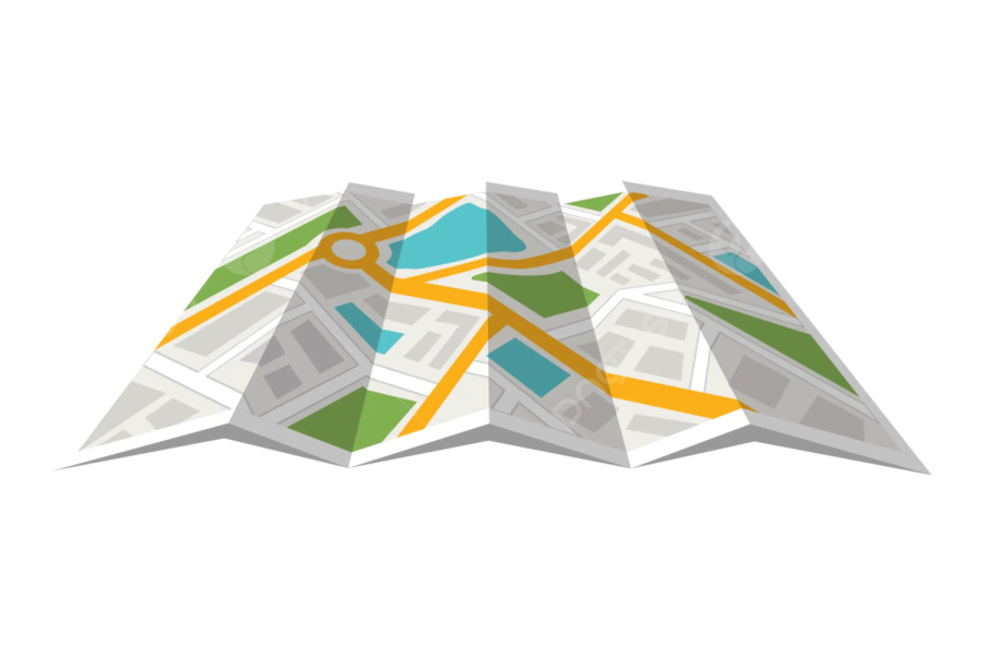 a map with many different colors and shapes
