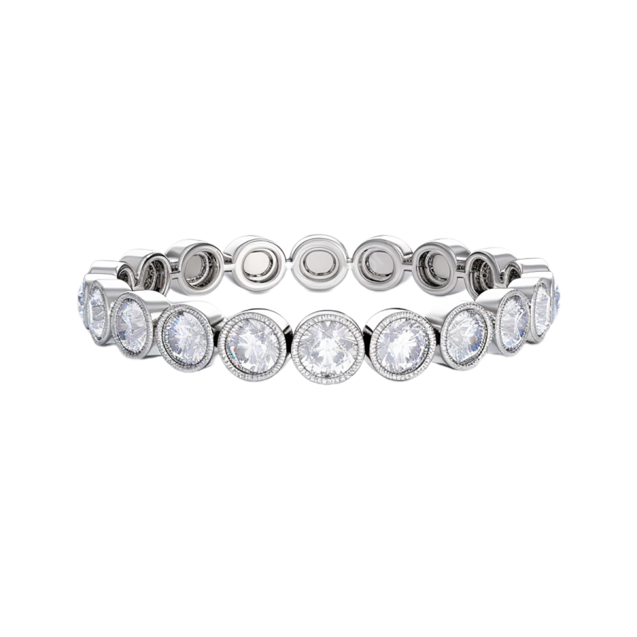 a white gold and diamond bracelet