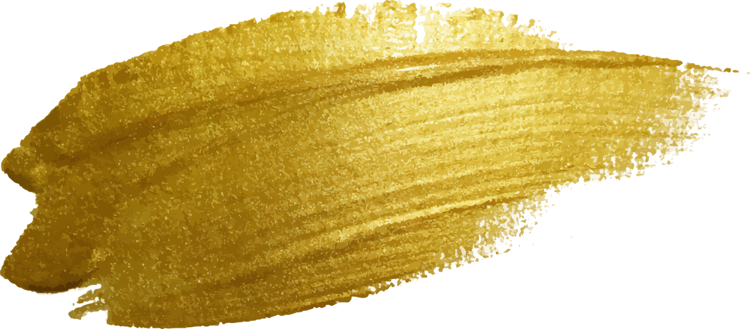 a yellow brush stroke on white background