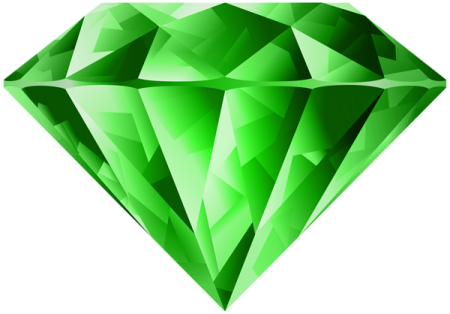 a green diamond on a white background