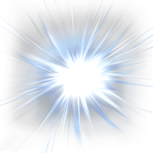 a blue star burst on a white background
