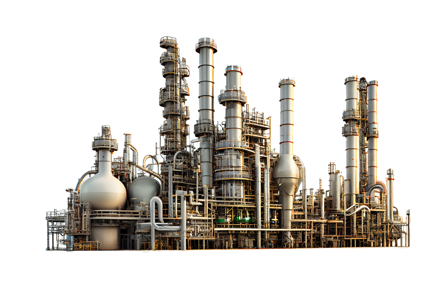 a picture of an oil refinery