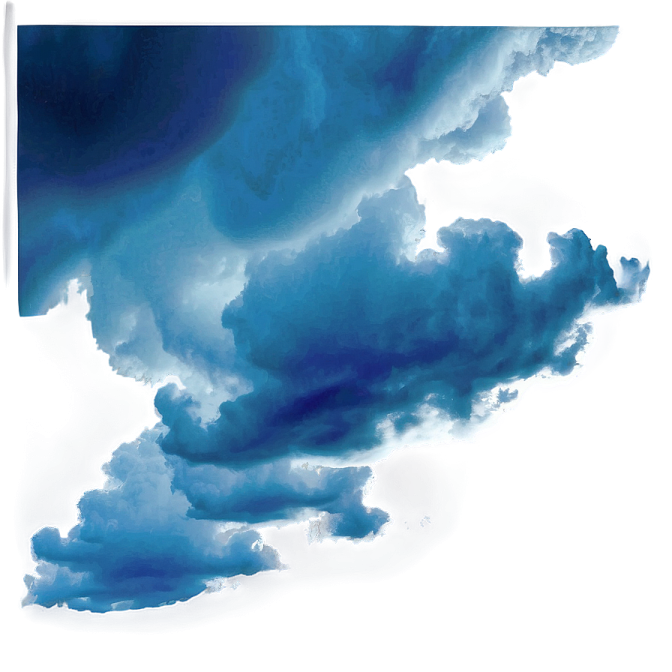 a painting of clouds in the sky
