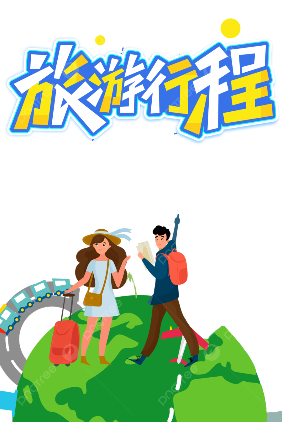 two people standing on top of a globe