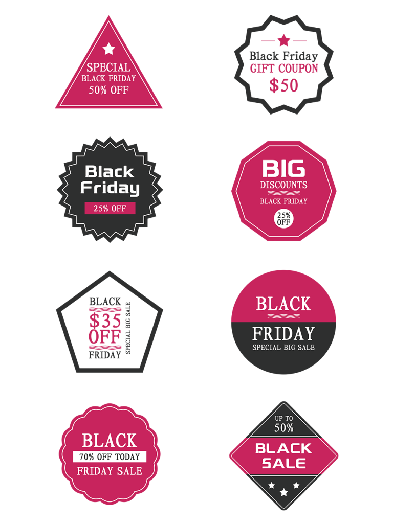 black friday sale stickers