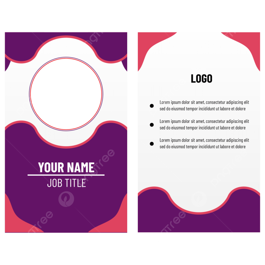 a purple and red business card template