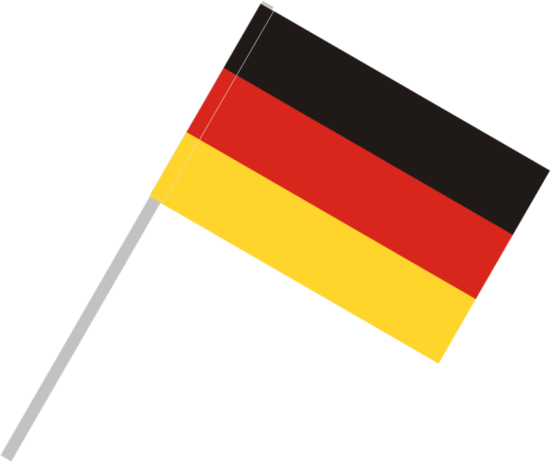 a german flag on a white background