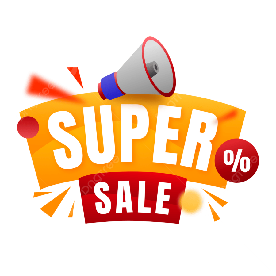 a megaphone with the words super sale