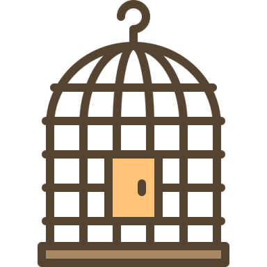 a bird in a cage