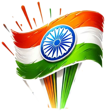 the indian flag on a white background