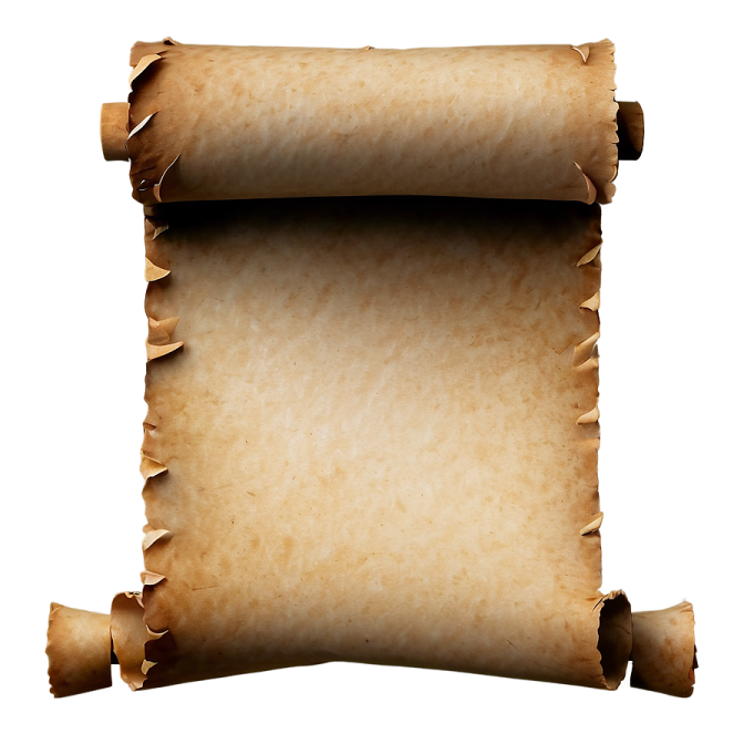 an old scroll on a white background