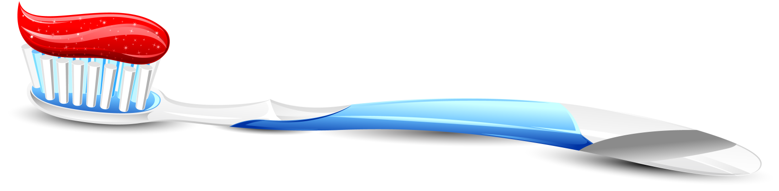 a toothbrush with an apple on top of it