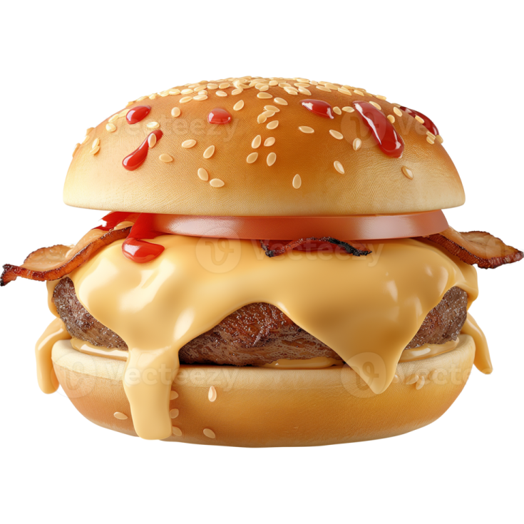 a hamburger with bacon and cheese on it