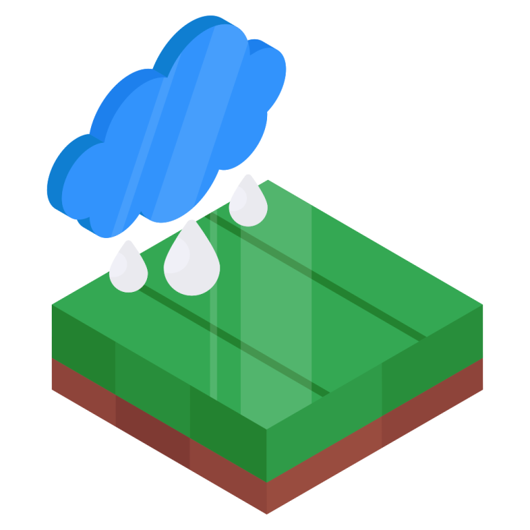a cloud floating over a green field