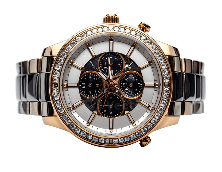 a watch with diamonds on the dial
