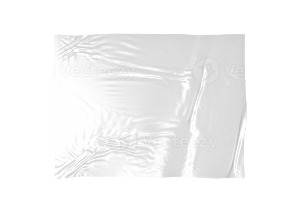 a white plastic bag with a zipper on it