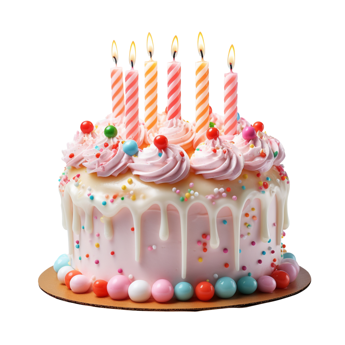 a birthday cake with candles on top