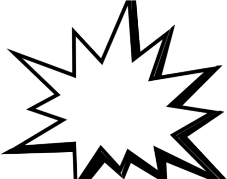 a black and white explosion icon