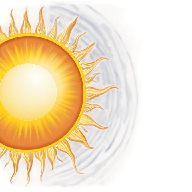 an image of the sun in water