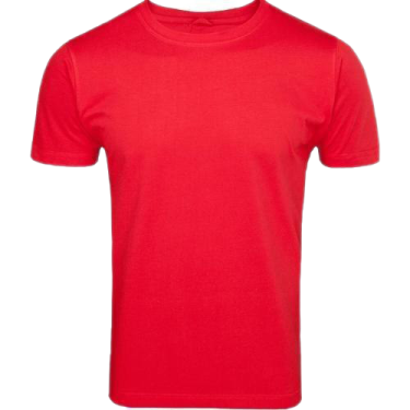 a red t shirt on a white background