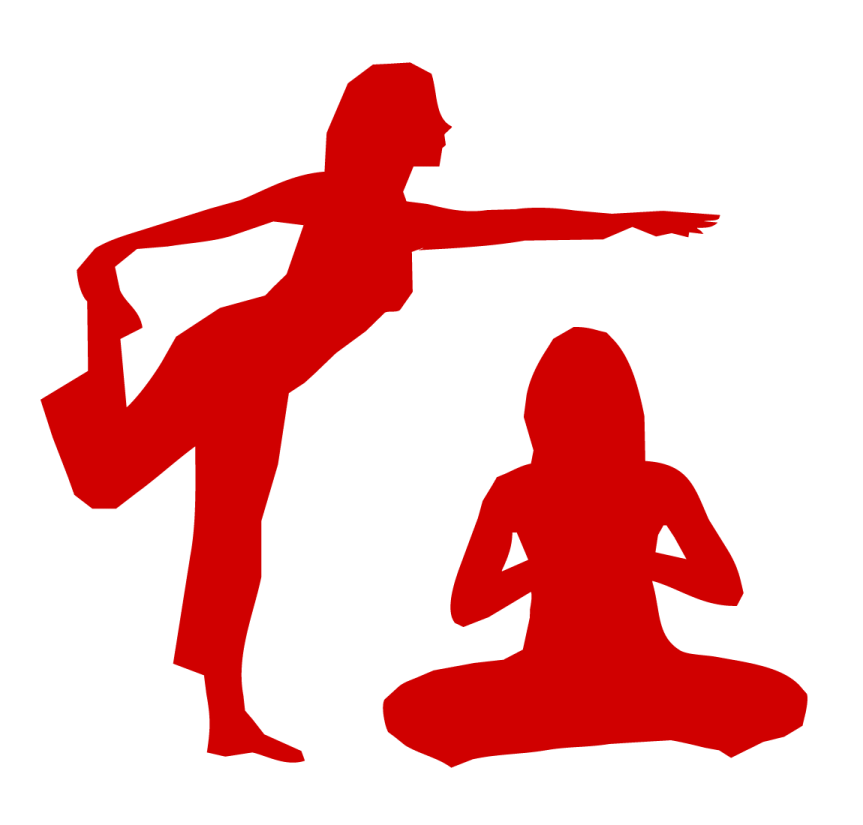 a silhouette of a woman doing yoga