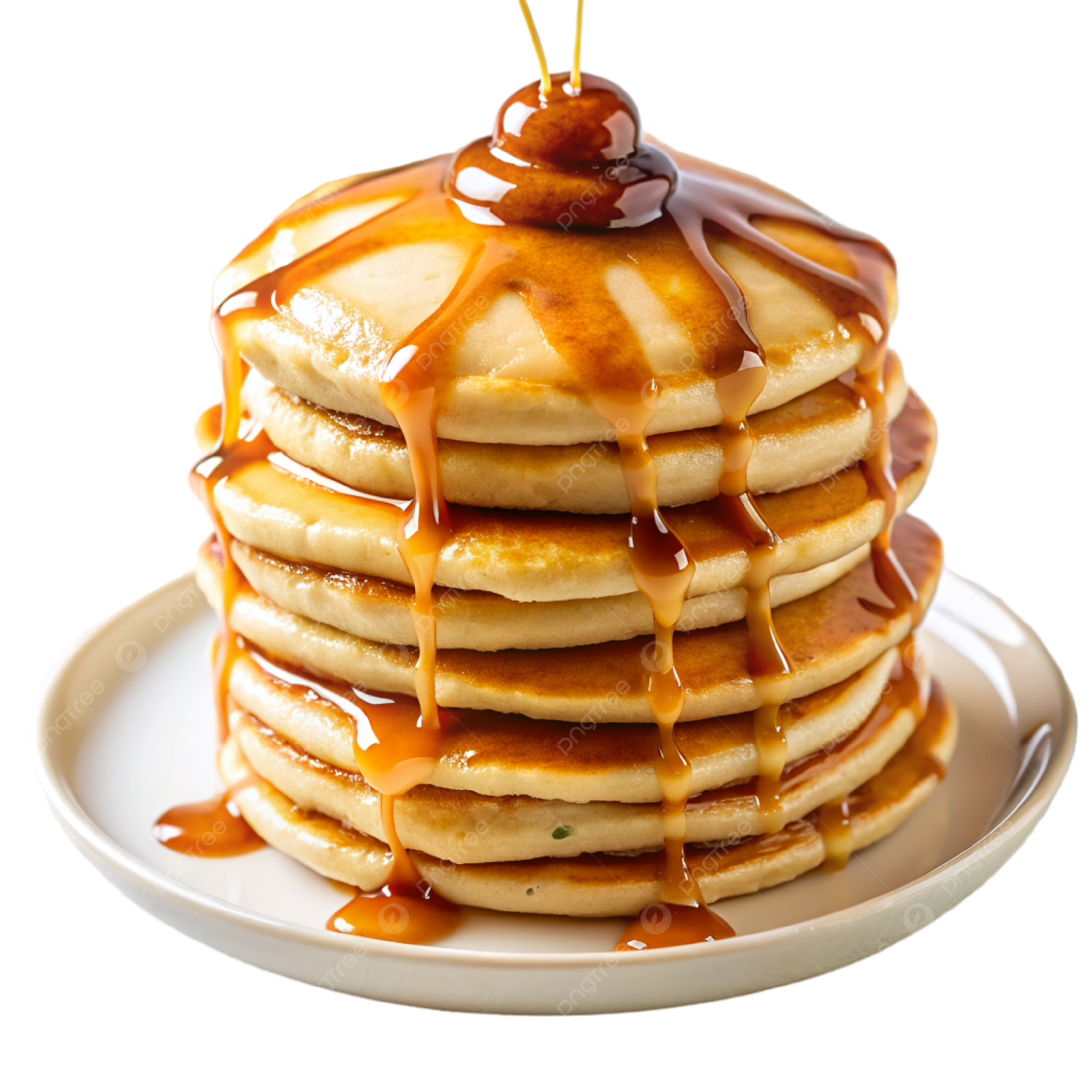 a stack of pancakes with syrup on top