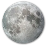 a full moon on a white background