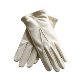 a pair of white gloves on a white background