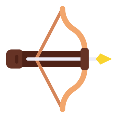 a bow and arrow