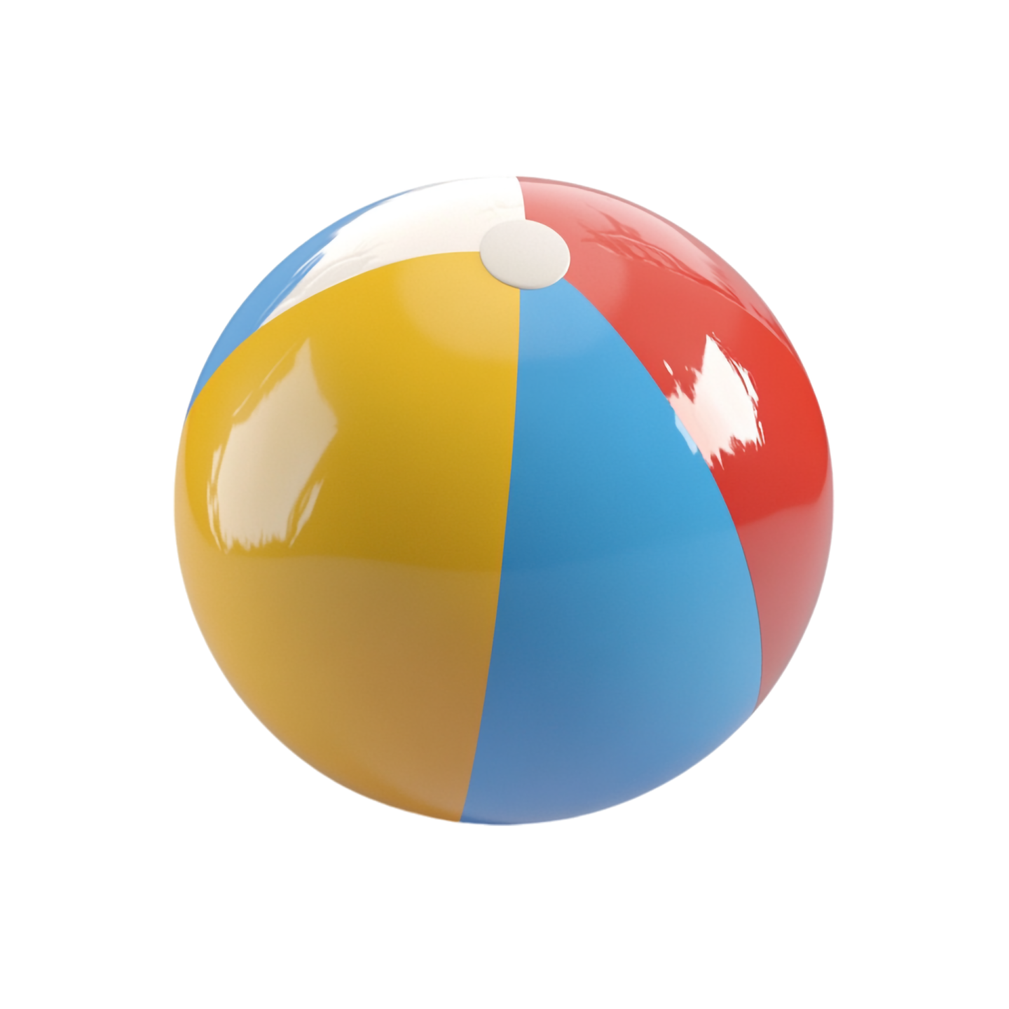 a colorful beach ball on a white background