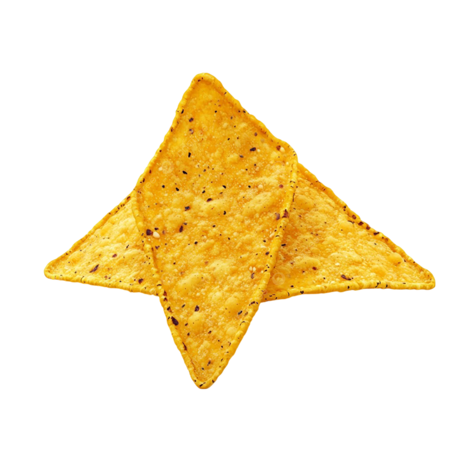 a pile of toro chips on a white background