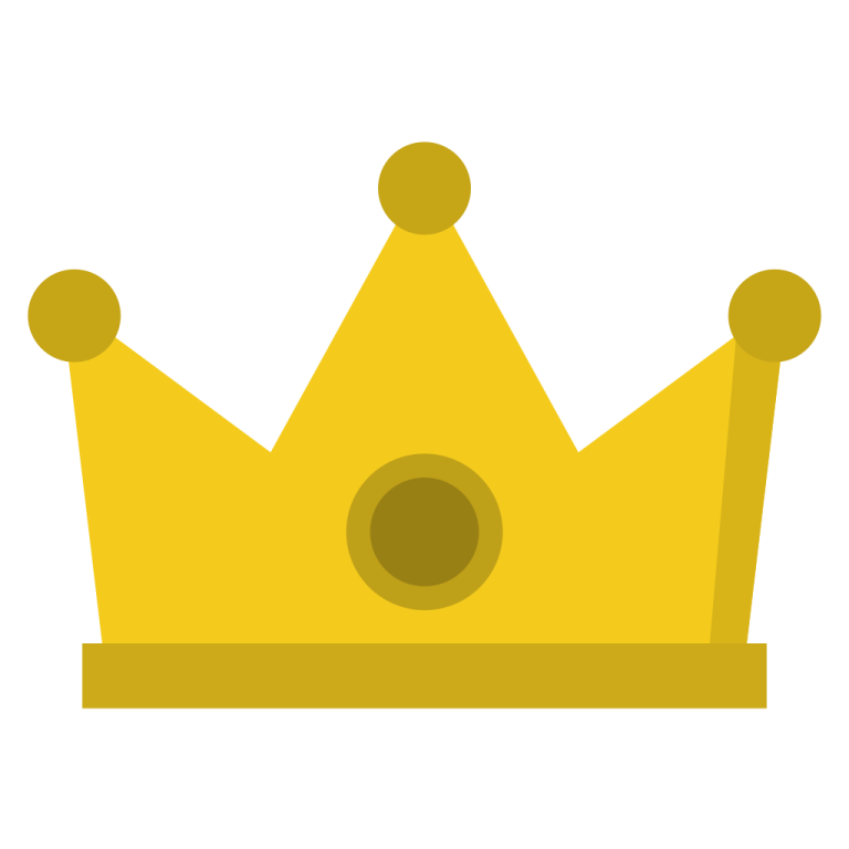 a yellow crown on a white background