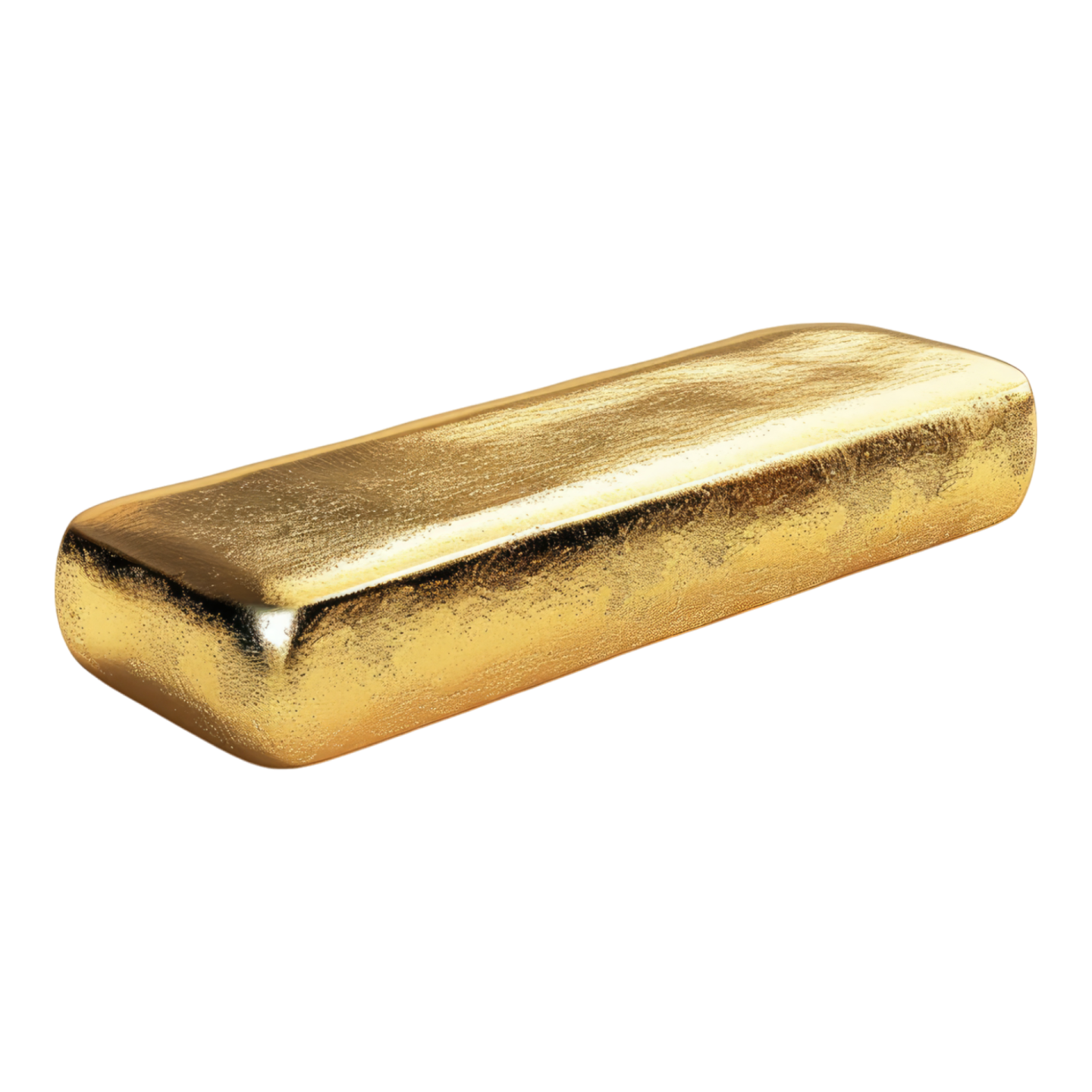 a gold bar on white background