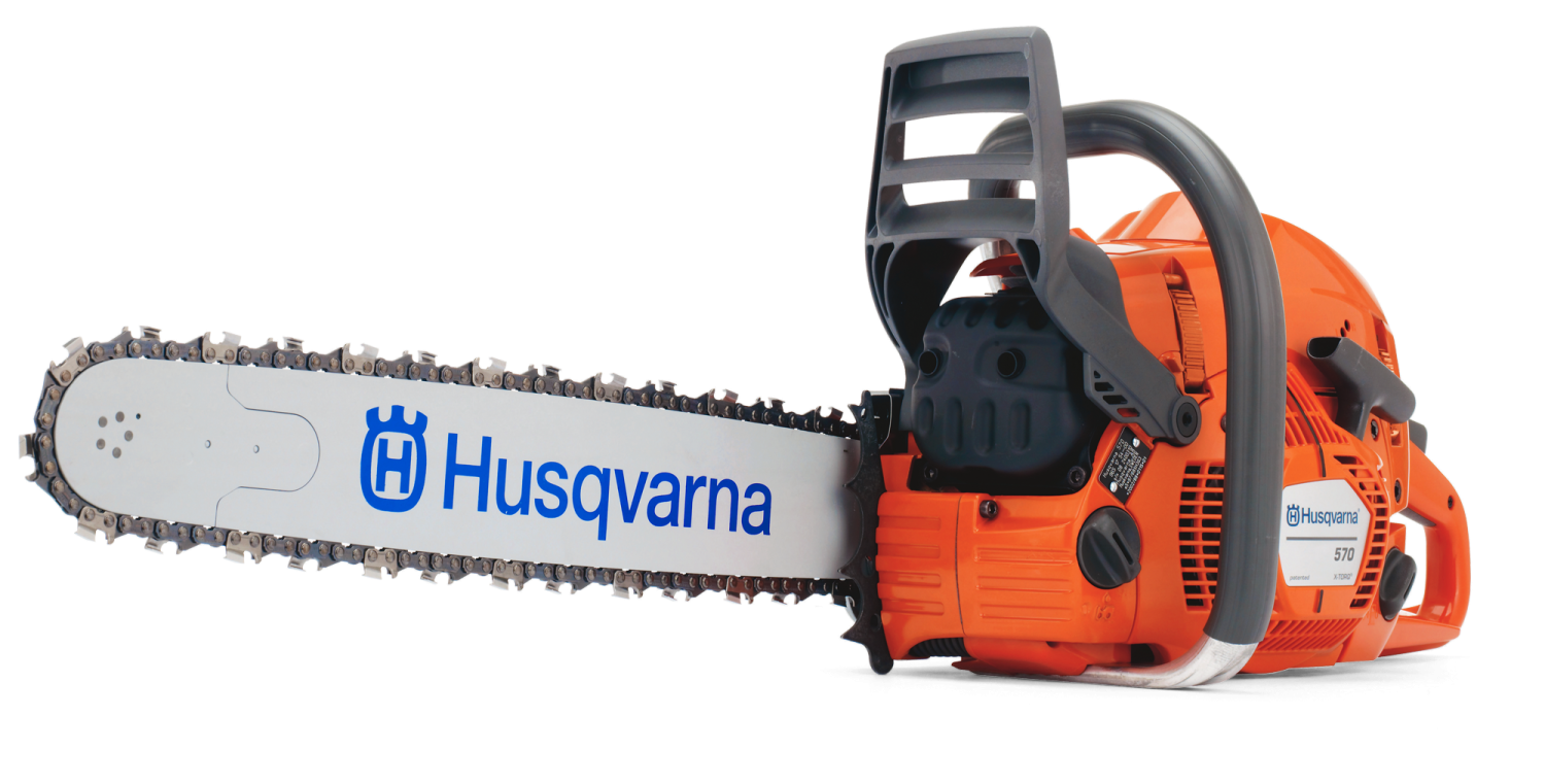 a chainsaw is shown on a white background